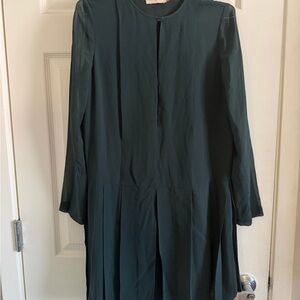 Tory Burch drop down waist, knee length Dark Green Dress